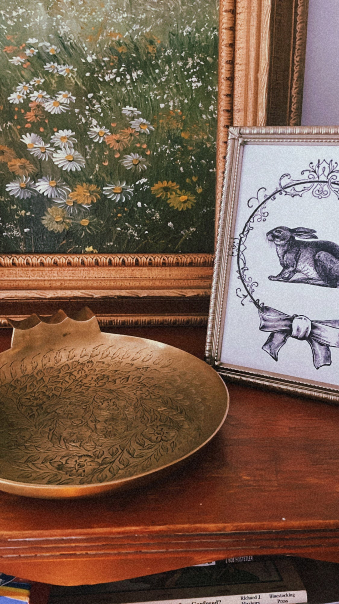 Brass Floral Plate (Ashtray)