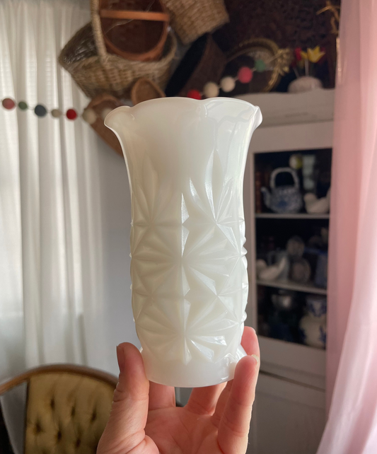White Milk Glass Vase